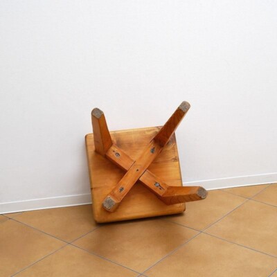 Charlotte Perriand x Christian Durupt 1950s Meribel Stool 2 Size H 