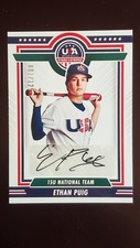 ETHAN PUIG 2022 Panini Stars & Stripes BLACK INK AUTO #/125 15U Team