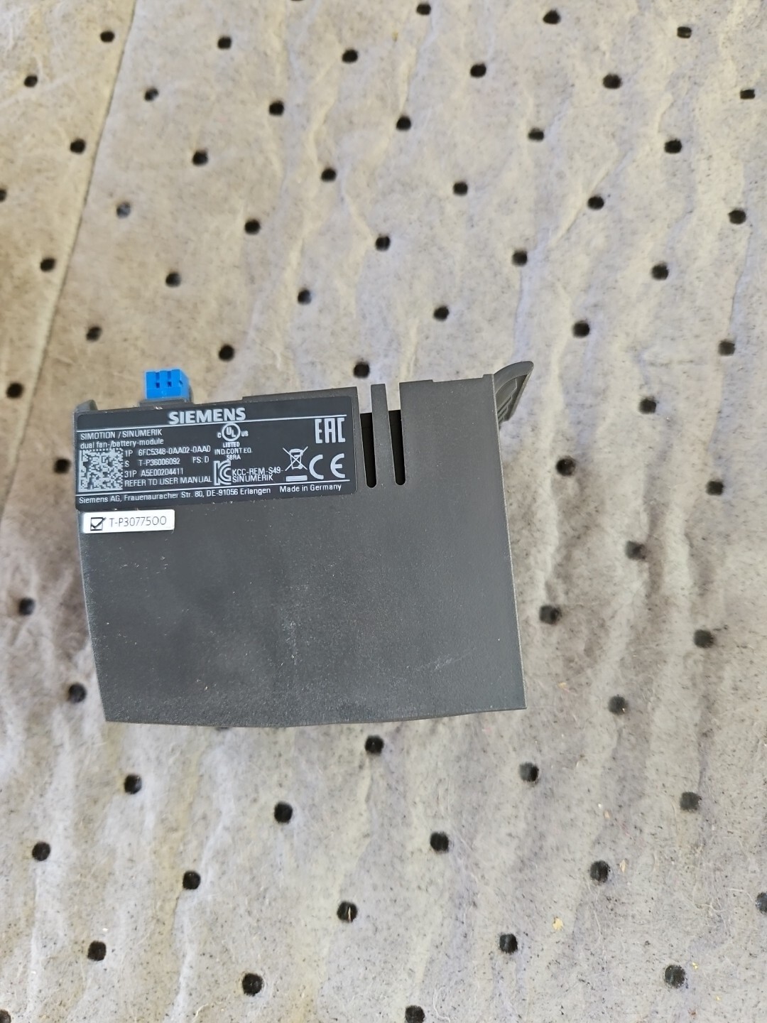 Sinumerick/Siemens backup Battery and Fan Module 6FC5348-0AA02-0AA0