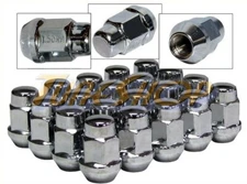 20 BULGE ACORN WHEELS RIMS LUG NUTS 12X1.5 M12 12 1.5 CLOSED END CHROME 19 HEX H