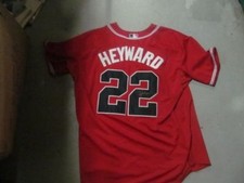 Jason Heyward  Atlanta Braves Signed Red JERSEY COA