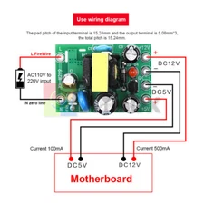 AC 110-220V DC 5V 12V AC-DC Switching Power Supply Module Isolation PCB Board