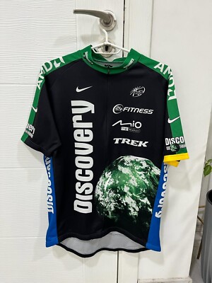 Vintage Cycling Discovery Channel 2007 Team Shirt Nike Gr. XL grün selten
