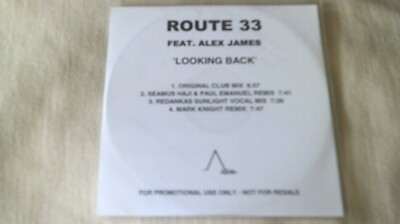 ROUTE 33 / ALEX JAMES - LOOKING BACK - 4 MIX PROMO CD SINGLE