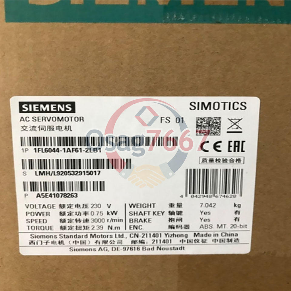 1PC SIEMENS Servo Motor 1FL6044-1AF61-2LB1 NEW