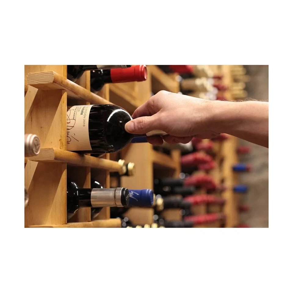 Portabottiglie Evolutivo Rioja componibile Marrone Pino 43x22x32,5cm - Immagine 3 di 4