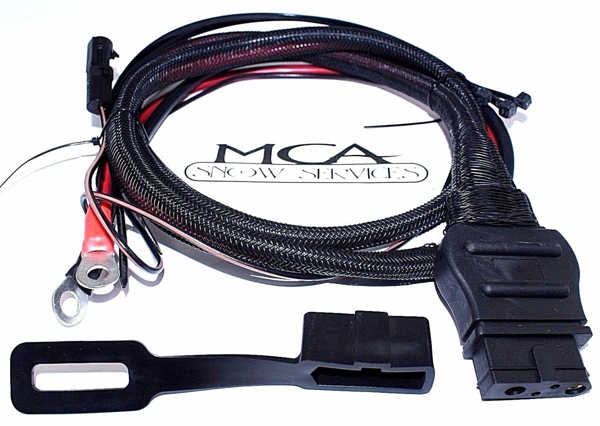 WESTERN FISHER SNOW PLOW BATTERY CABLE TRUCK HARNESS COVER 3 PLUG