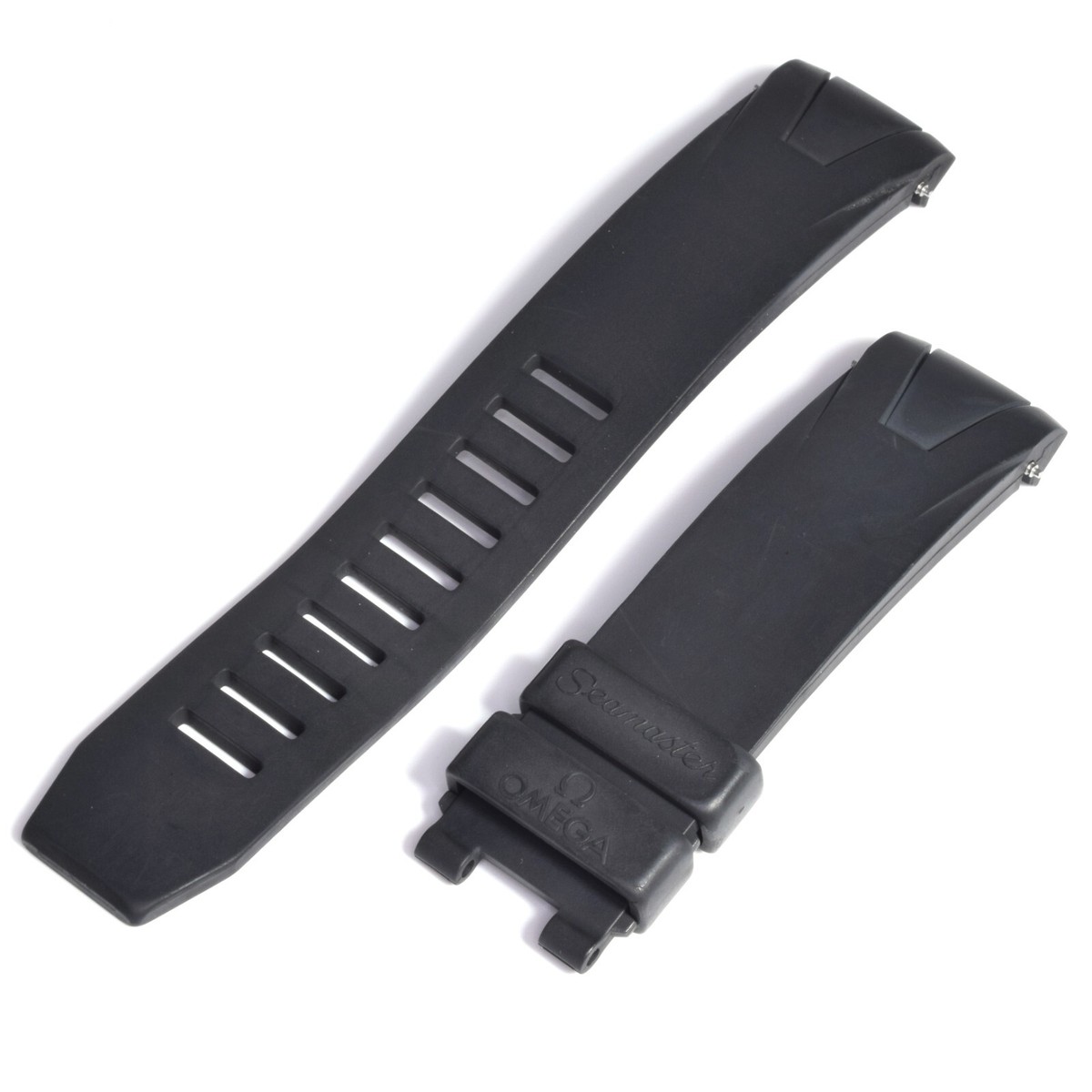 Authentic Omega Seamaster Black Rubber Mens 21mm to 20mm Watch