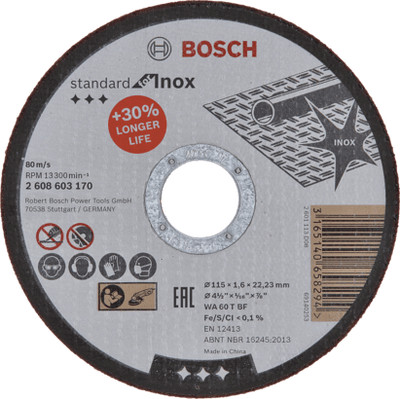 New Genuine Bosch 2608603170 Standard for Inox Cutting Disc For small angle