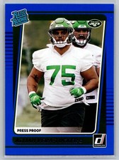 2021 Donruss #333 Alijah Vera-Tucker Press Proof Blue Rookie New York Jets