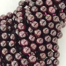 Garnet Beads Rare Genuine Gemstone Natural Smooth Round Beads 6mm 8mm 10mm