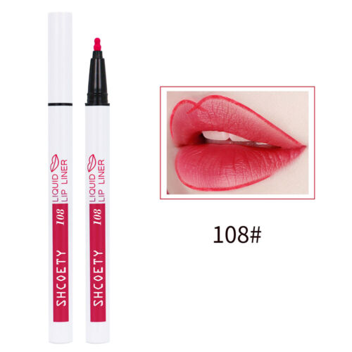 Liquid Lip Liner Long Lasting Lip Stain Quick Drying Natural Lipstick Pen Matte - Picture 19 of 35