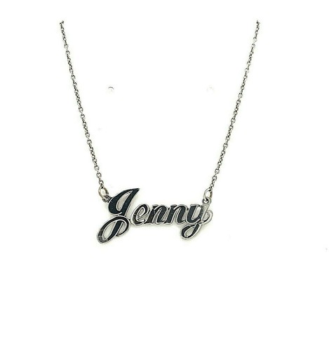 14K WHITE GOLD NAME PLATE \