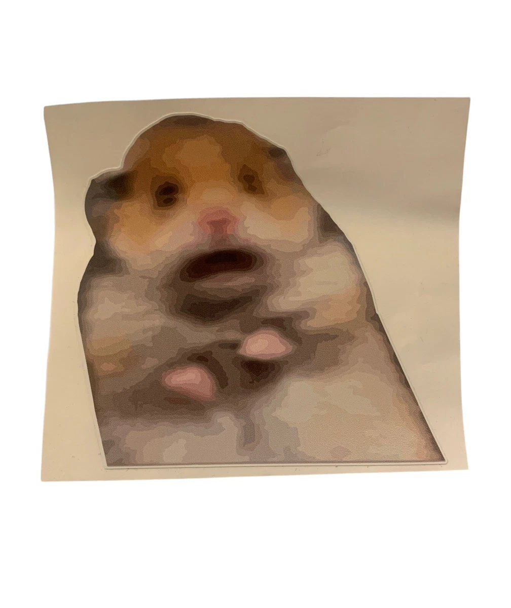 Scared Hamster Meme Funny Sticker Vinyl Sticker Car Decal