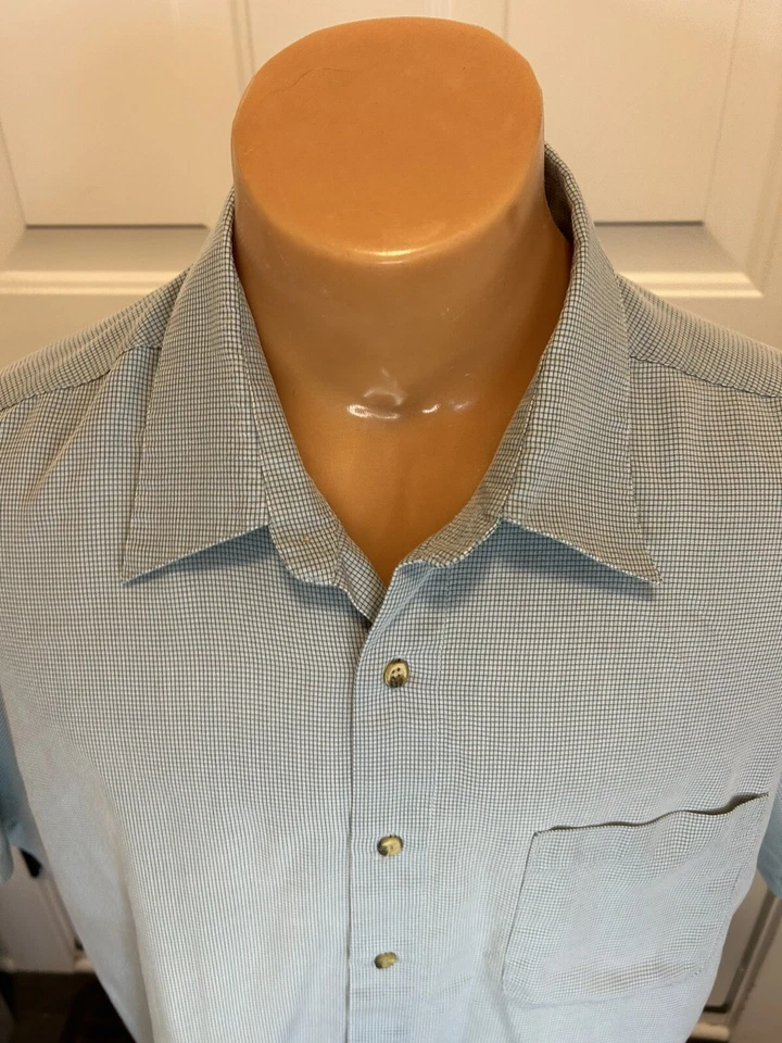 CAMISA ANDREW FEZZA NY HOMBRE MANGA CORTA VERDE BOTONES RAYÓN MICRO TACTO 2XL Foto 2 de 4