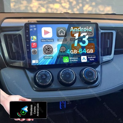 For 2013-2018 Toyota RAV4 Apple CarPlay Android 13 4+64G Car Stereo Radio GPS FM