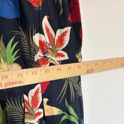 Brooks brothers Tropical Print Dress Hawaiian Floral Pineapple Black Size 8 - Picture 6 of 7