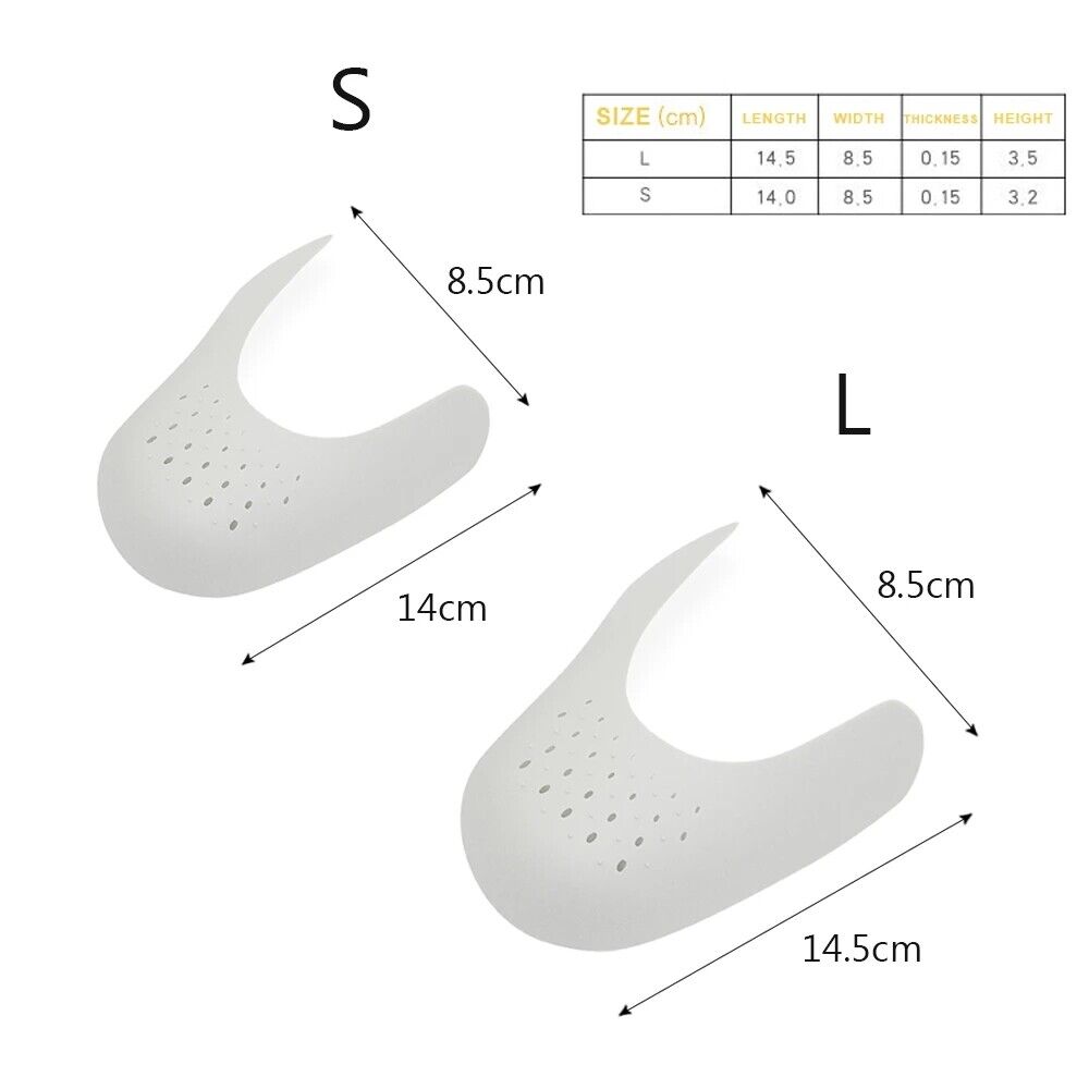 2 Pairs Anti Crease Shoe Protector Anti-Wrinkle Cover Shield Cap Sneaker Guards