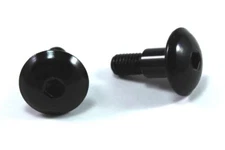 2x Black Aluminium Fairing Bolt m6 x 20mm + 10mm Shoulder Motorcycle Screw Bolts