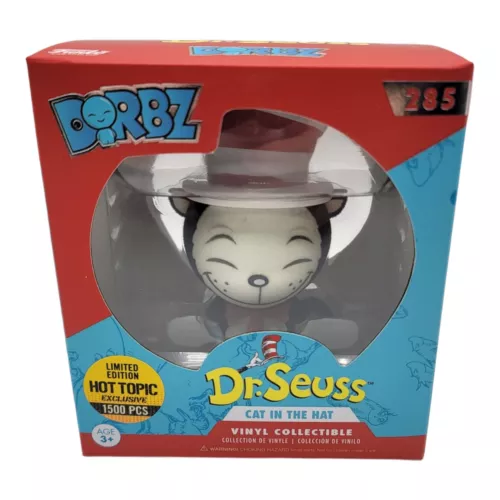 Funko Dorbz Hot Topic Flocked Dr Seuss The Cat In Hat Exclusive Pop Toy Figure 