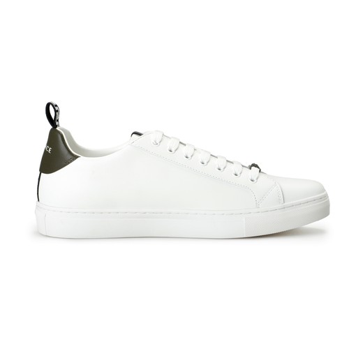 Versace Men's 100% Leather White Logo Print Fashion Sneakers Shoes - 第 4/8 張圖片