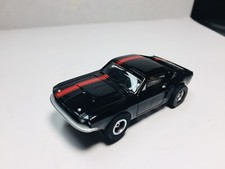 JOHNNY LIGHTNING MUSTANG Fastback BLACK/RED  AW chas  case AURORA AFX NEW