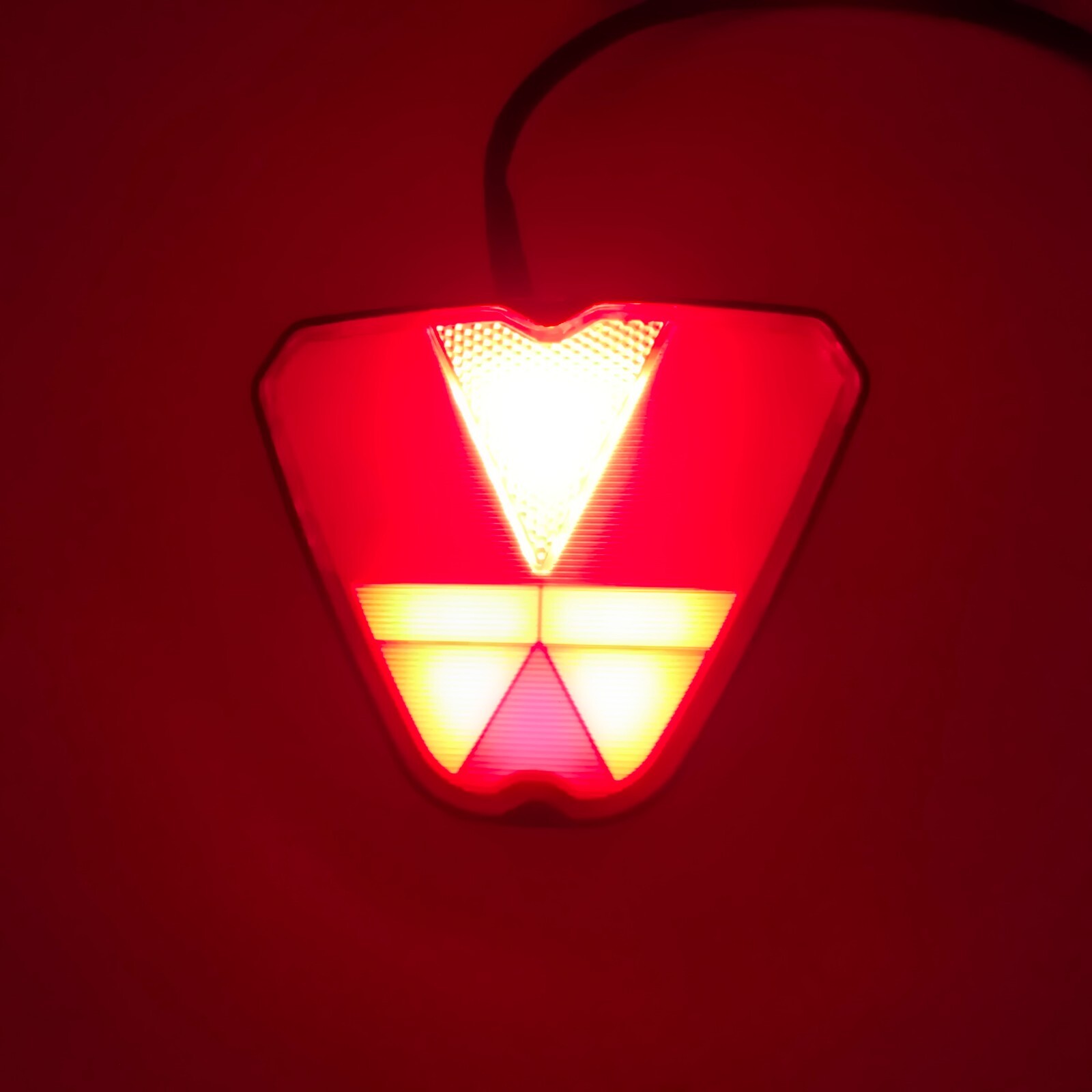 Red/Black F1 V-Shape Hitch LED Cover w/ 4 Functions for 2" Receiver - 4.25"x3.5"