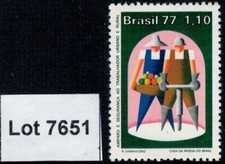 Lot 7651 - Brazil 1977 Industrial Protection and Safety stamp from set MNH
