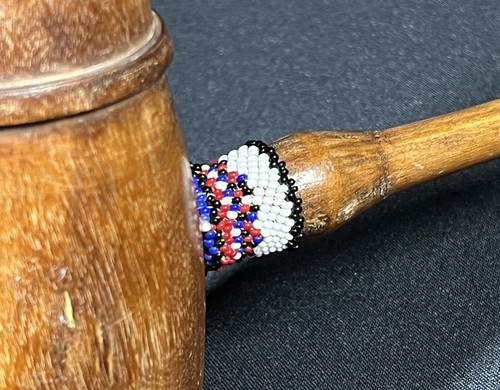Old Vintage Wood & Beaded Indian? Gavel * Klamath Falls Oregon area 1900’s RARE - Bild 5 von 12