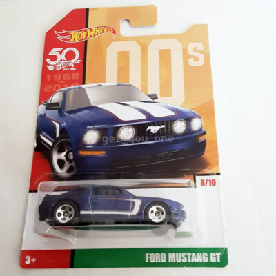 NEW Hot Wheels FORD MUSTANG GT Blue 00s 50th Anniversary Car #8/10