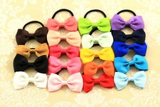 Haargummi Haarband Zopfhalter Schleife 19 Farben Haarschmuck Mädchen K006
