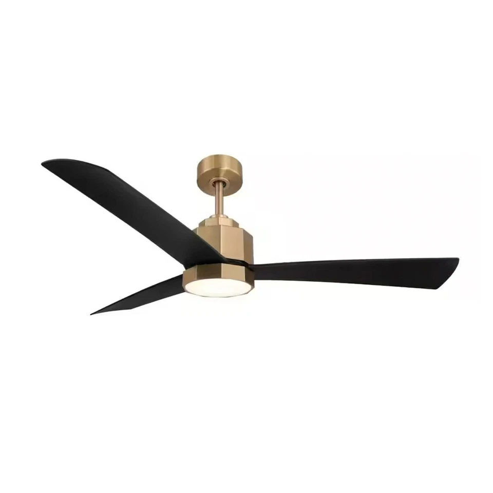 Everlea 52 in.Indoor/Covered Outdoor Brushed Gold Modern Ceiling Fan with Color - Image 3 of 4