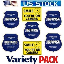 Lot Stickers Decals For Windows Brinks Burglar Alarm Security Cameras In Use