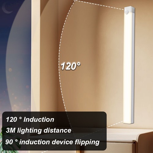 Wireless PIR Motion Sensor Lights Closet Cabinet Lamp Rechargeable Warm White - Picture 10 of 14