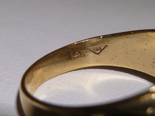 Tiger's Eye Men's Ring 14K gold Art Deco Pave Set 5 Diamonds Stamp IBG Vintage - Picture 10 of 11