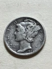 1943 P Mercury Dime  90% Silver  Free Shipping actual coin