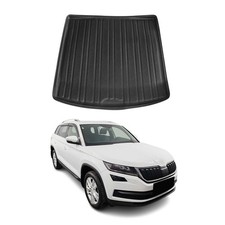 Kofferraumwanne Laderaumwanne für Skoda Kodiaq I 2016-2024 Gummi TPE Schwarz