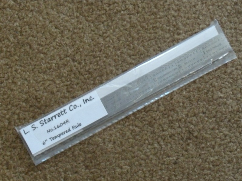 L.S. Starrett No 1604R 6" Machinist Tempered Stainless Steel Rule