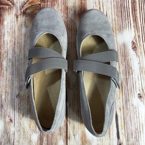 Scarpe mocassini Mary Jane nuovi Vionic SHELBY taglia 11 grigio scamosciato cinturino elastico slip on - Foto 5 di 12
