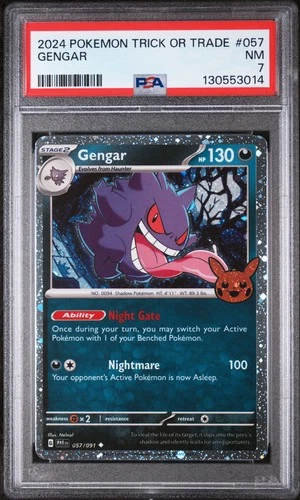 2024 POKEMON TRICK OR TRADE #057 GENGAR PSA 7