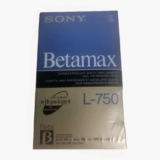 Sony Betamax L-750 Blank Video Cassette Tape Hi-Packing NTSC New Sealed