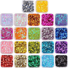 9800 Pcs 6MM Bulk Loose Sequins, round Embroidery Sequins Cup Craft Sequin with