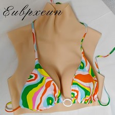 Realistic B-H Cup Silicone Breast Forms Breast Plate Fake Boobs For Crossdresser