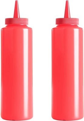 Servette Home Refillable Squeeze Bottles for Ketchup and Mustard, Set of 2