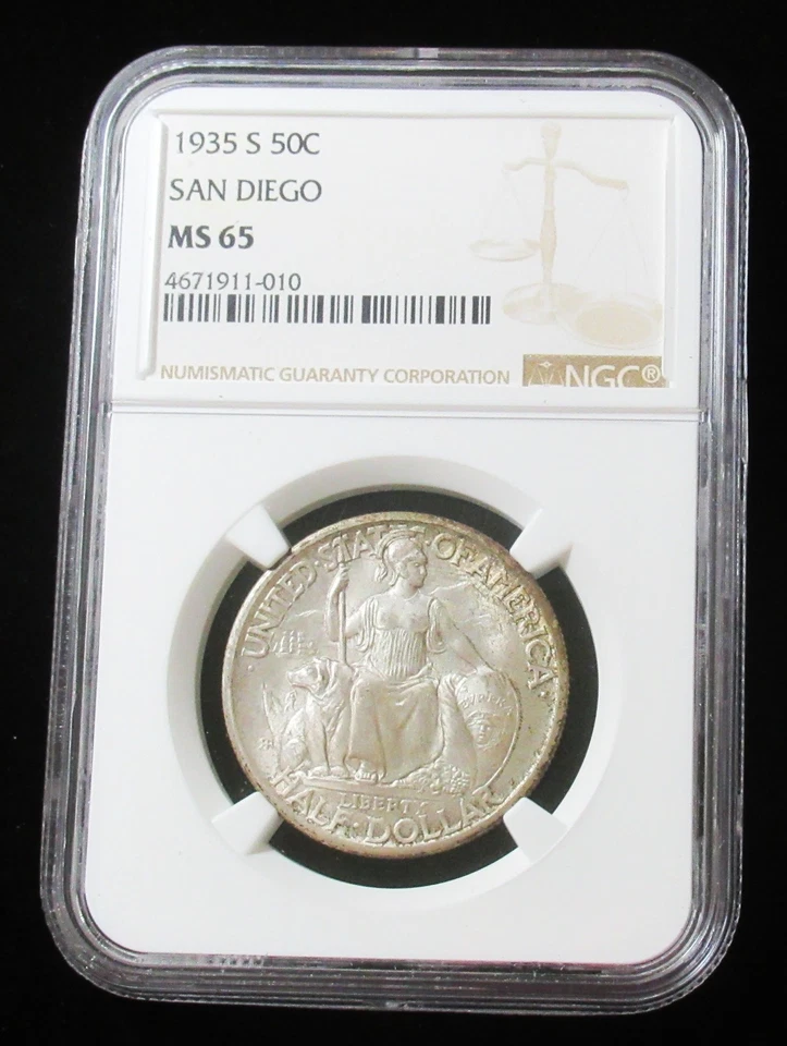 1935-S 50C San Diego Commemorative MS65 NGC - Image 3 of 4