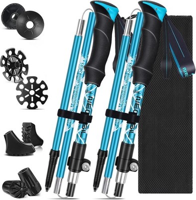 HOVIN Walking Stöcke Damen,Wanderstöcke Faltbar 105-125cm,Trekkingstöcke mit