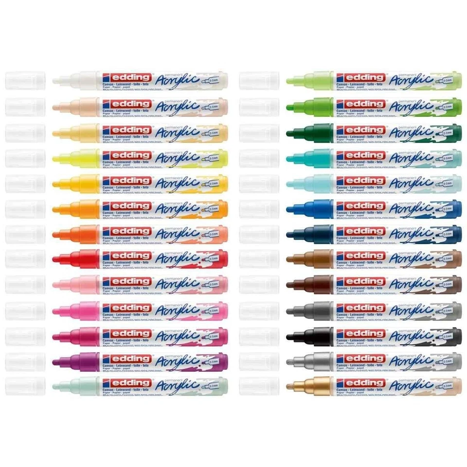 EDDING Acrylmarker Acrylmaler Rundspitze 5100 verschiedene Farben 2-3mm - Bild 1 von 1