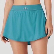 Alo Yoga Match Point Tennis Skirt Blue Splash M