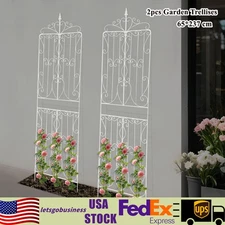 2Pcs Garden Trellises Plants Climbing Rack Iron Yard/Garden Vines Flower Shelf