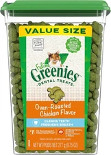 Greenies Feline Adult Dental Cat Treats, Oven 9.75 Ounce (Pack of 1), Chicken 